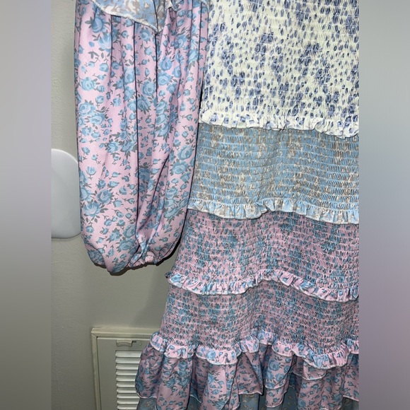 *sold*Yvonne & Love Boho Ruffled Tiered Mini Dress - Picture 5 of 11